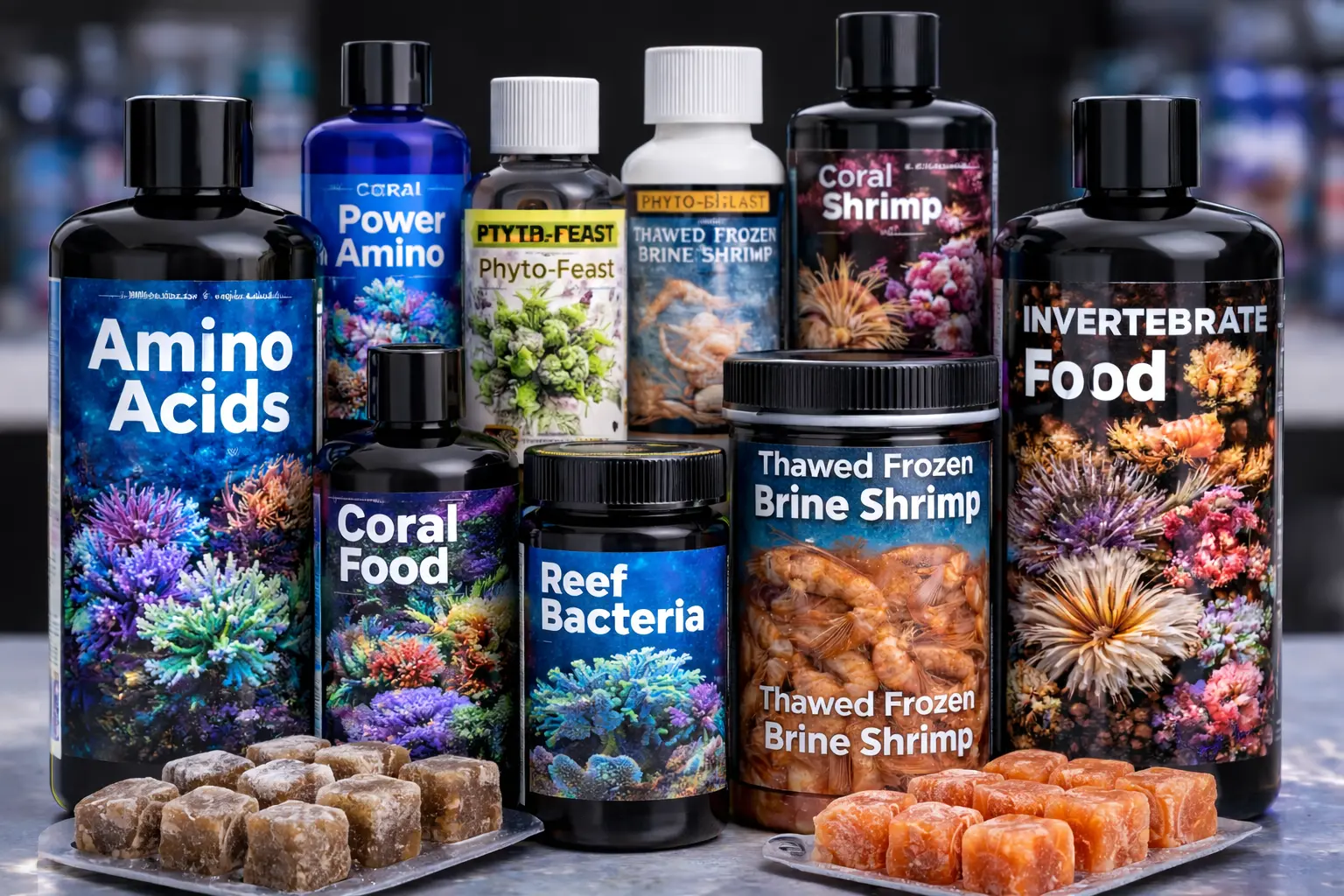 Coral foods and reef supplements