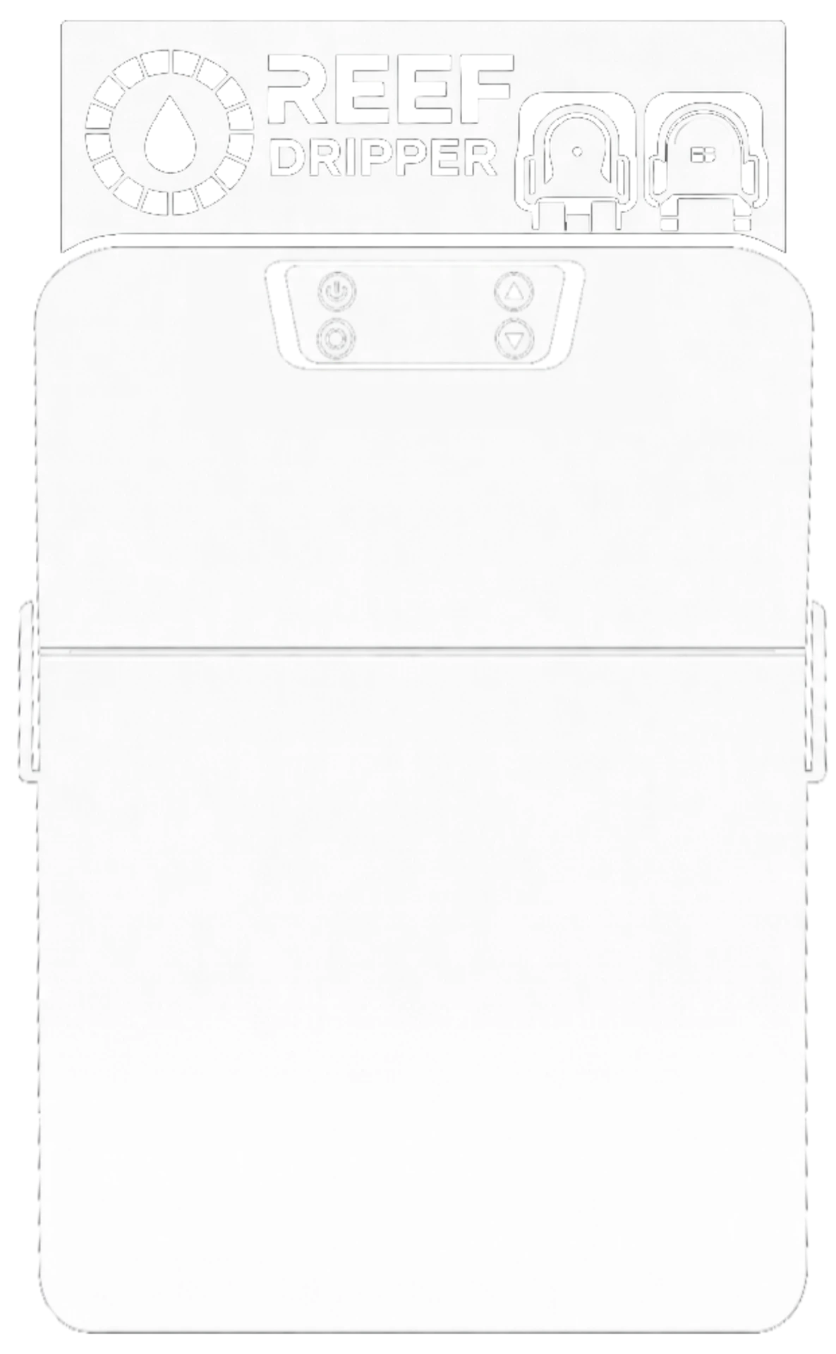 Reef Dripper outline with freezer and fridge compartments